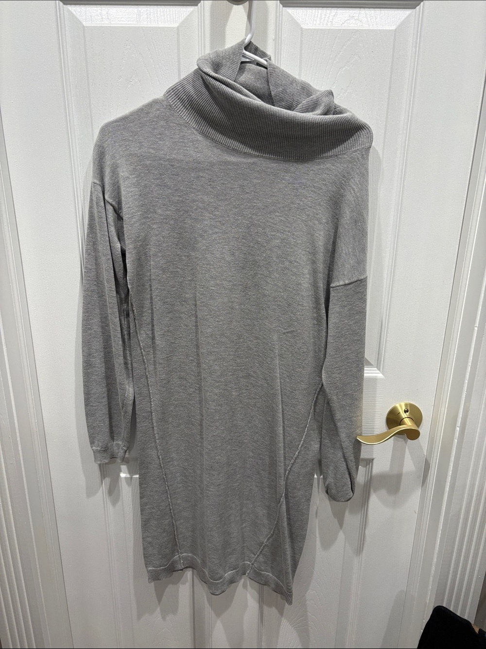 Cowl neck tunic sweater